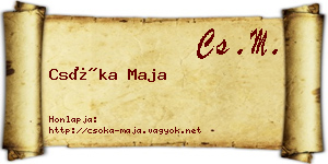 Csóka Maja névjegykártya